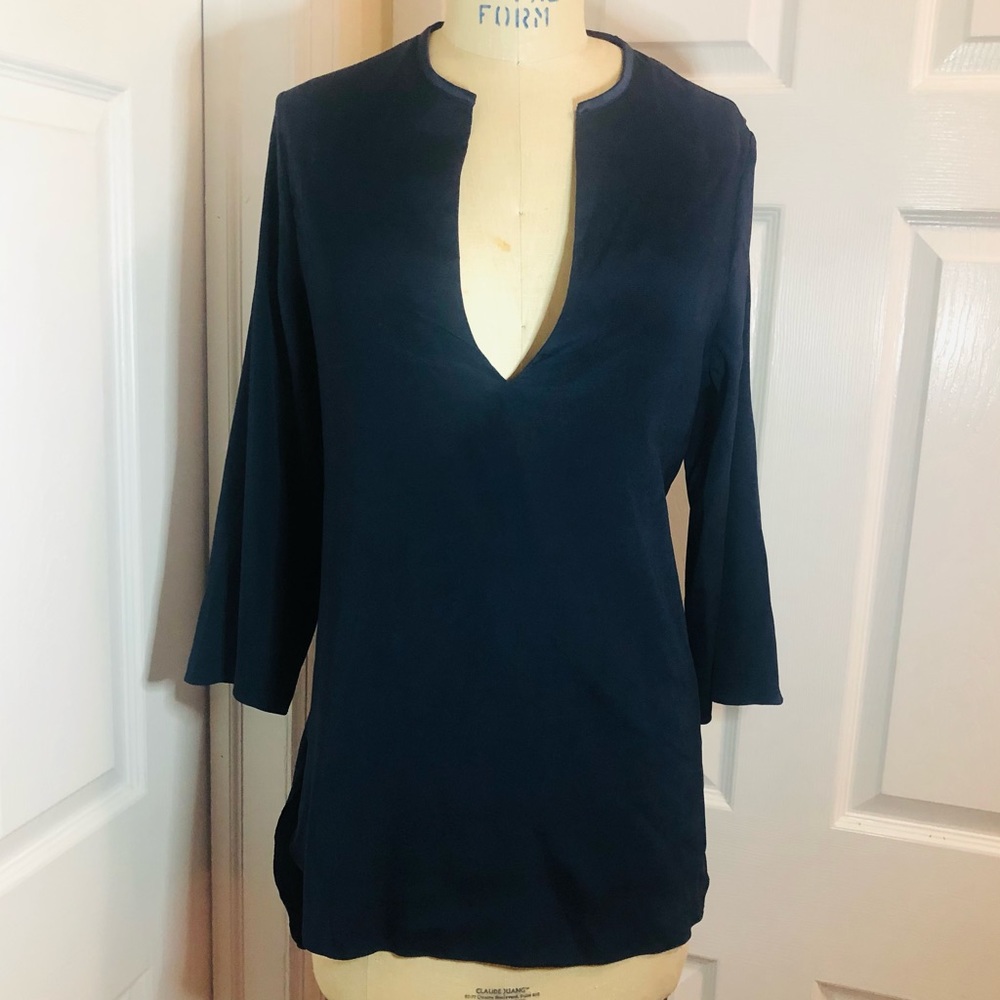 100% Silk Cowl Back Blouse